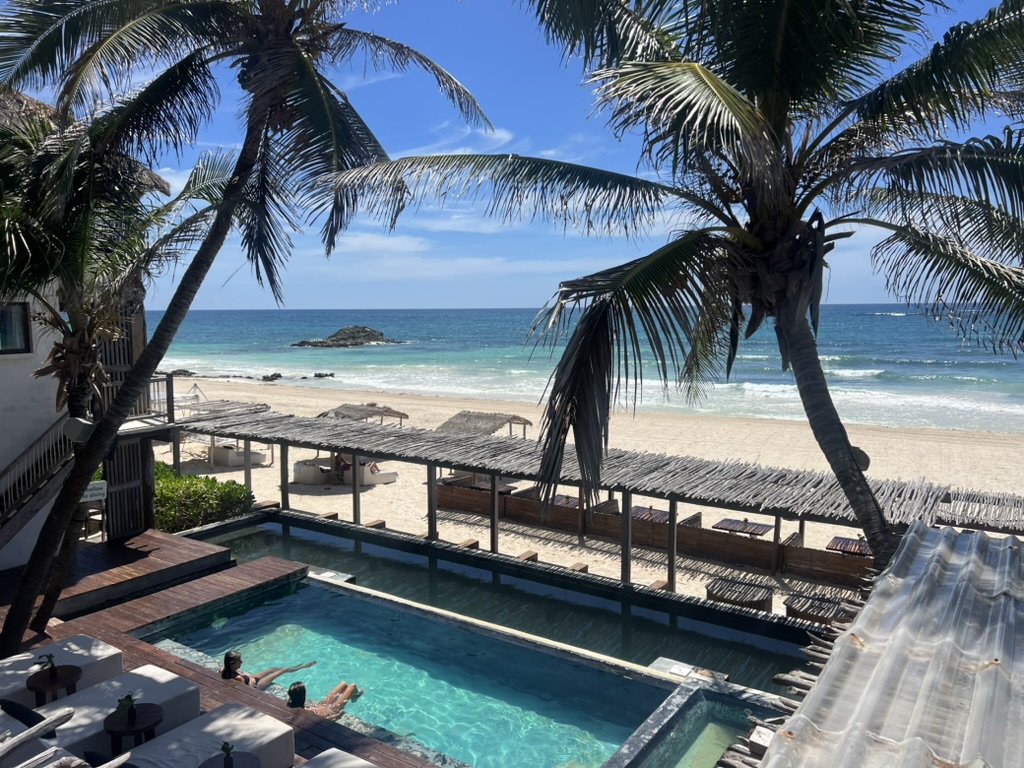 Amansala pool and beach, Tulum